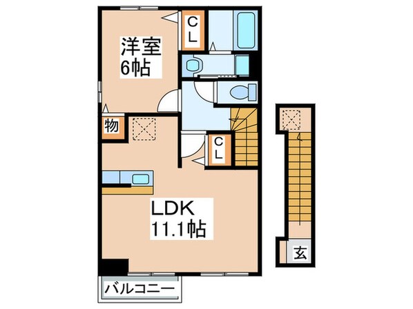 メゾン　ジャスティスＢの物件間取画像